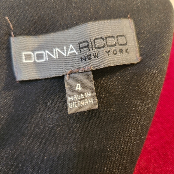 Donna Ricco Black Ruffle Mini Dress - Picture 4 of 5